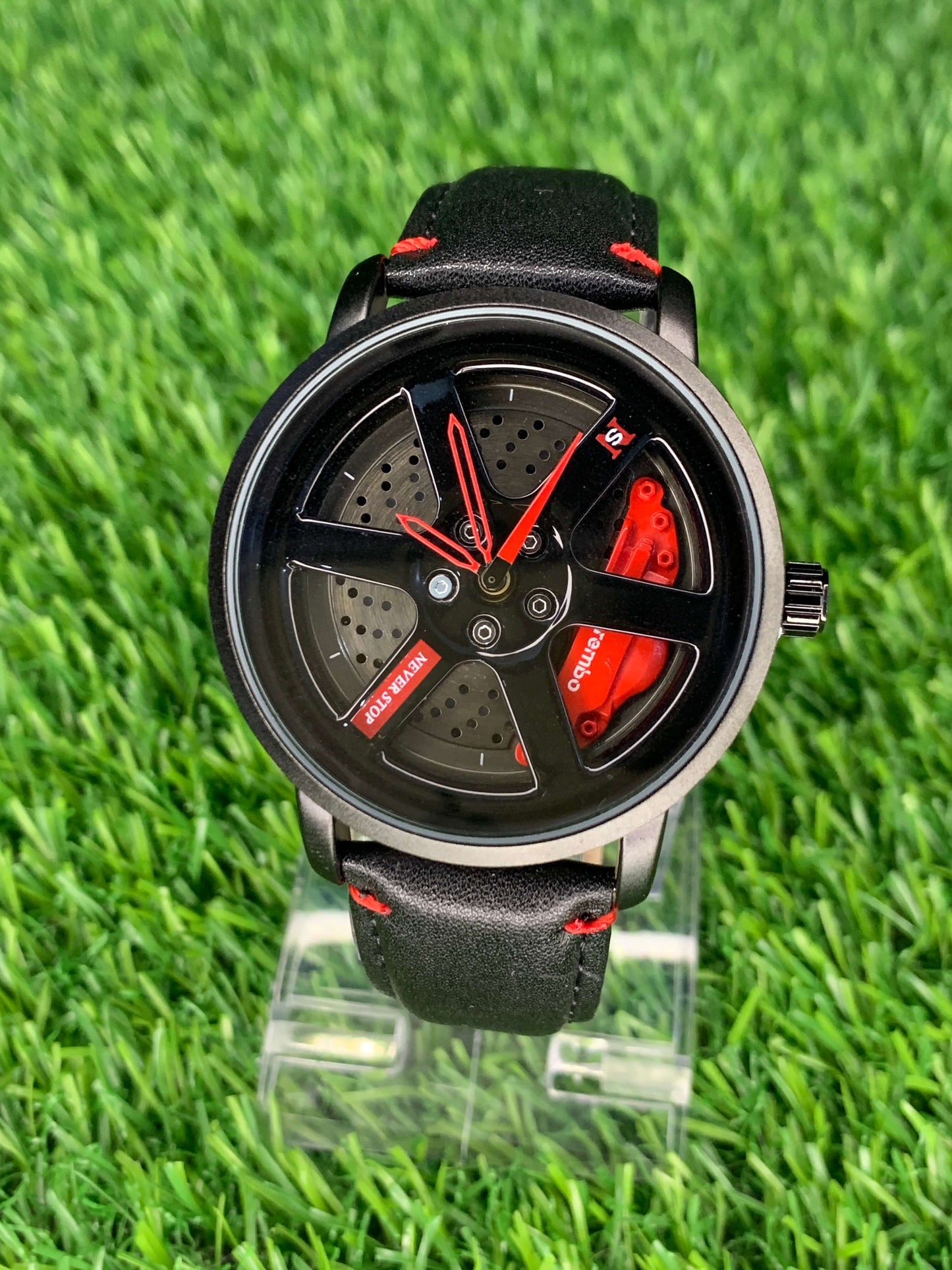 GYRO R30M WHYL - The Alloy Wheel Watch With Rotating Alloy Wheel and Pure Leather Strap