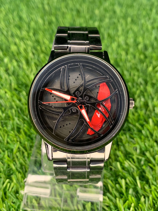 Rim Watch High Quality - Quartz Spinning Waterproof Wrist Car Wheel Watch Rotate