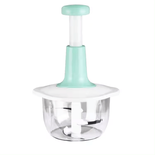 discount-pk 1.5 Litre 1.5L Manual Food Chopper with 3 Metallic Blades - Multifunction Hand Press for Garlic, Meat, Onion, Nuts, Fruits & Vegetables | Kitchen Accessories