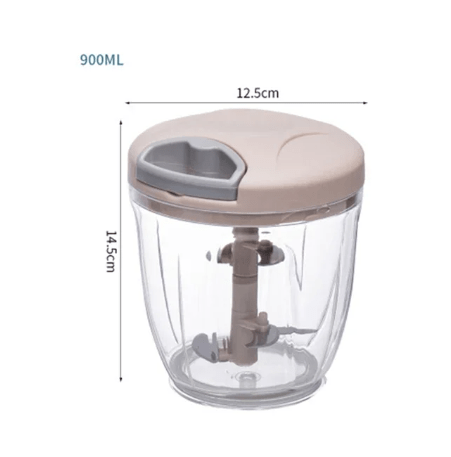 discount-pk Easy Spin Cutter 900 ml: Effortless Manual Food Chopper for Versatile Cooking