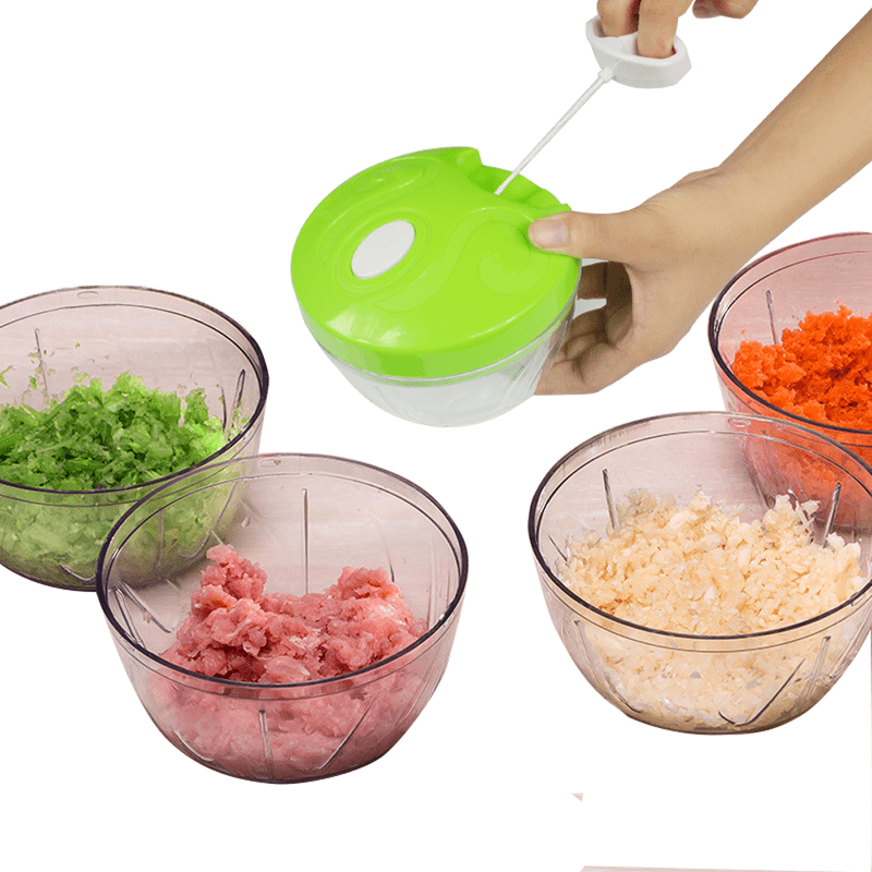 discount-pk Green Mini Speedy Chopper: Manual Hand-Pull Vegetable & Meat Mini Turbo Cutter