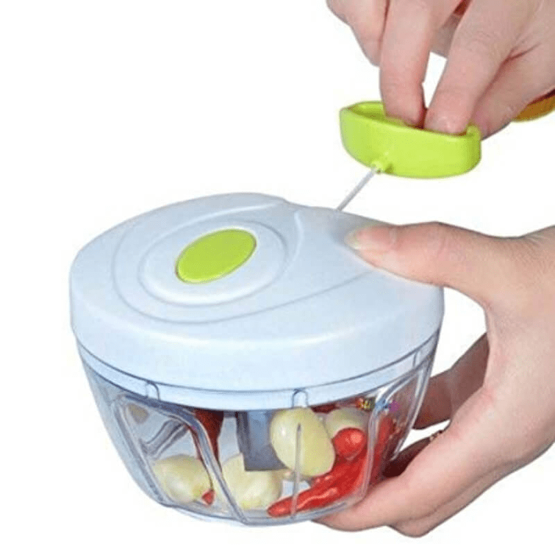 discount-pk Green Mini Speedy Chopper: Manual Hand-Pull Vegetable & Meat Mini Turbo Cutter